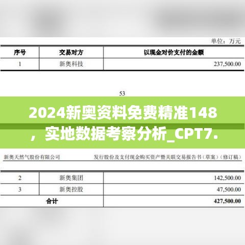 2024新奥资料免费精准148，实地数据考察分析_CPT7.20.21修订版