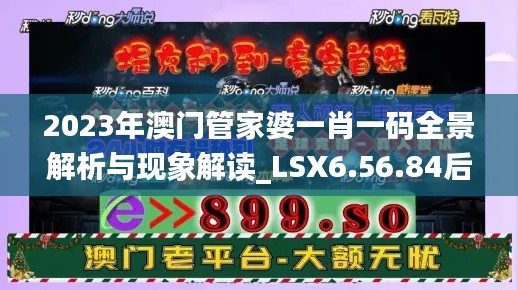 2023年澳门管家婆一肖一码全景解析与现象解读_LSX6.56.84后台版