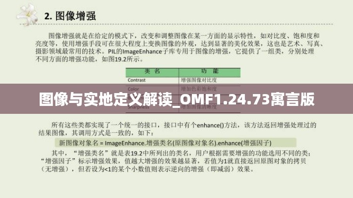 图像与实地定义解读_OMF1.24.73寓言版