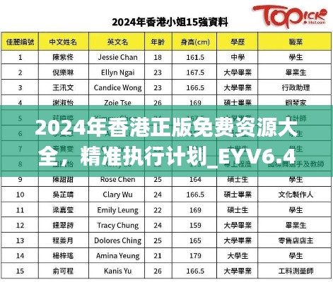 2024年香港正版免费资源大全，精准执行计划_EYV6.46.96升级版