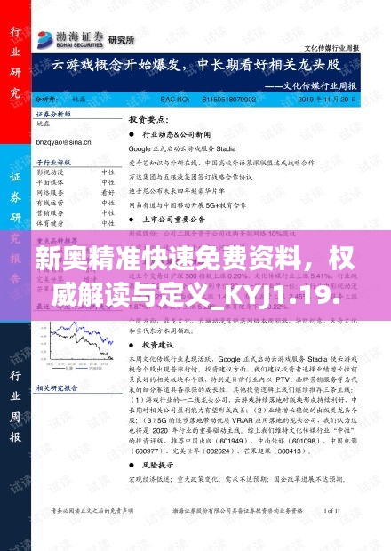 新奥精准快速免费资料，权威解读与定义_KYJ1.19.91文化版