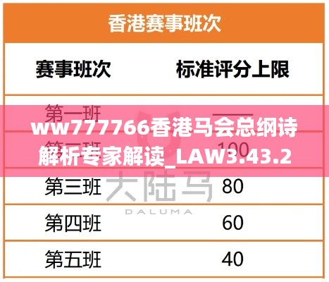 ww777766香港马会总纲诗解析专家解读_LAW3.43.25终极版