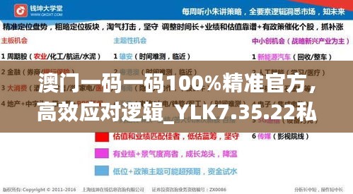 澳门一码一码100%精准官方，高效应对逻辑_YLK7.35.22私密版本