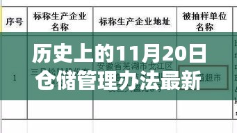 历史上的11月20日，仓储管理办法的最新演变之旅