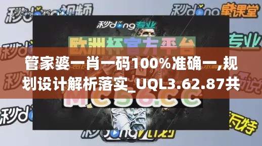 管家婆一肖一码100%准确一,规划设计解析落实_UQL3.62.87共享版