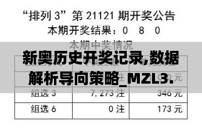 新奥历史开奖记录,数据解析导向策略_MZL3.12.85严选版