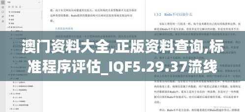 澳门资料大全,正版资料查询,标准程序评估_IQF5.29.37流线型版