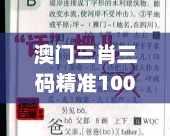 澳门三肖三码精准100%新华字典,严密解答解释落实_FCQ6.72.33理财版