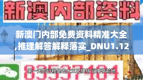 新澳门内部免费资料精准大全,推理解答解释落实_DNU1.12.65曝光版