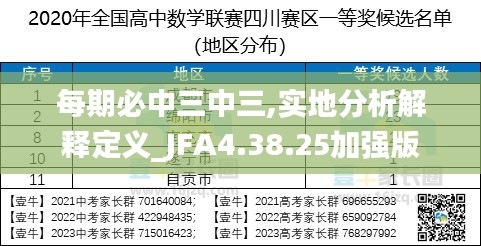 每期必中三中三,实地分析解释定义_JFA4.38.25加强版