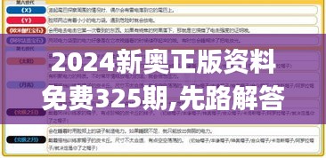 2024新奥正版资料免费325期,先路解答解释落实_ROU4.13.98硬件版