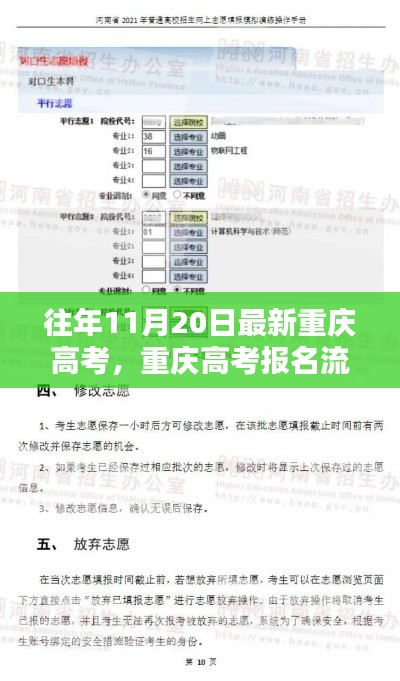 往年11月20日最新重庆高考报名流程详解及指南