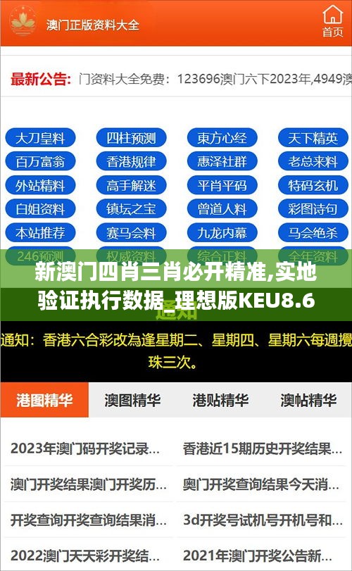 新澳门四肖三肖必开精准,实地验证执行数据_理想版KEU8.69