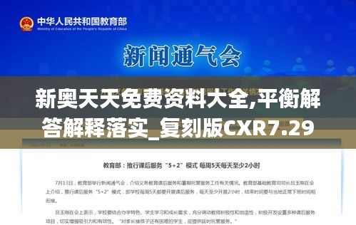 新奥天天免费资料大全,平衡解答解释落实_复刻版CXR7.29