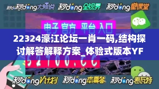 22324濠江论坛一肖一码,结构探讨解答解释方案_体验式版本YFO1.62