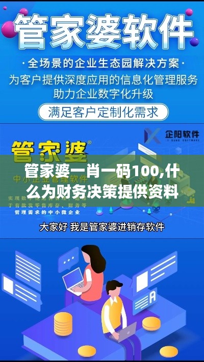 管家婆一肖一码100,什么为财务决策提供资料_沉浸版ZFJ4.27