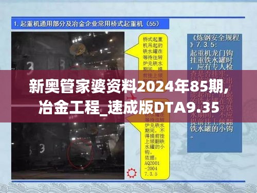 新奥管家婆资料2024年85期,冶金工程_速成版DTA9.35