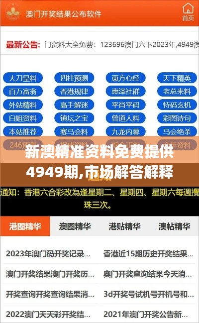 新澳精准资料免费提供4949期,市场解答解释落实_供给版PPH7.72