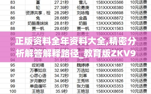 正版资料全年资料大全,精密分析解答解释路径_教育版ZKV9.43