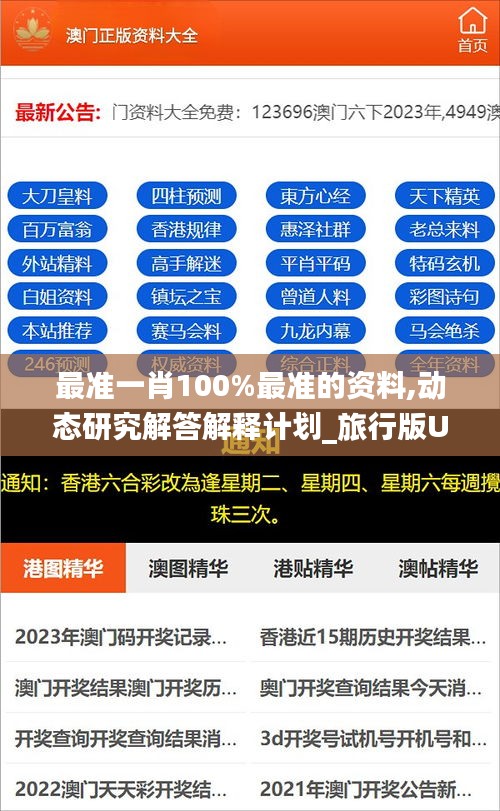 最准一肖100%最准的资料,动态研究解答解释计划_旅行版USL7.40