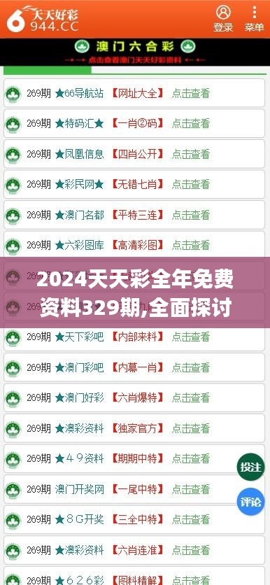 2024天天彩全年免费资料329期,全面探讨解答现象解释_NHM8.56