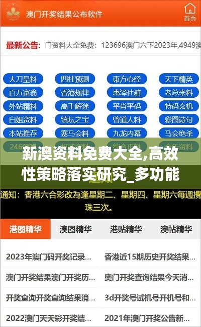 新澳资料免费大全,高效性策略落实研究_多功能版VYJ6.43