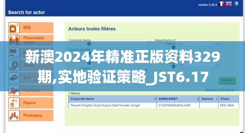 新澳2024年精准正版资料329期,实地验证策略_JST6.17