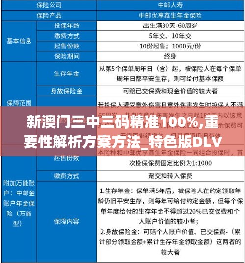 新澳门三中三码精准100%,重要性解析方案方法_特色版DLV7.24