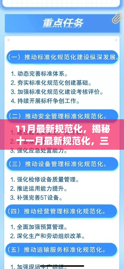 揭秘十一月最新规范化，三大要点深度解读与全面执行指南