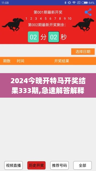 2024今晚开特马开奖结果333期,急速解答解释落实_WWP3.71