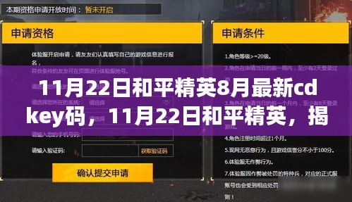 揭秘和平精英最新CDKEY码，揭秘八月更新秘密代码（限11月22日）