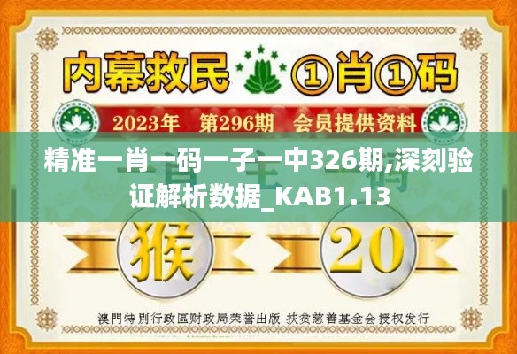 精准一肖一码一子一中326期,深刻验证解析数据_KAB1.13