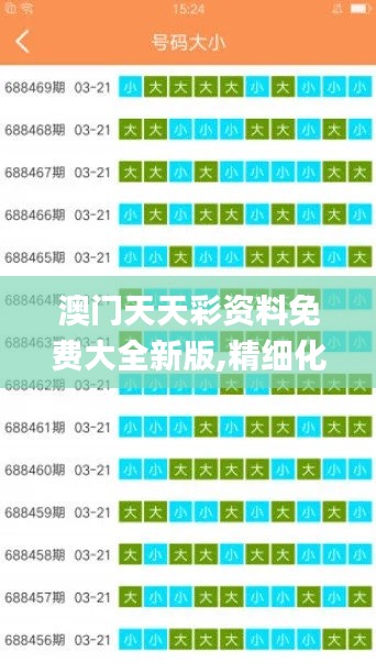 澳门天天彩资料免费大全新版,精细化方案决策_KTH15.80