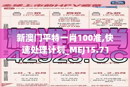 新澳门平特一肖100准,快速处理计划_MEJ15.71