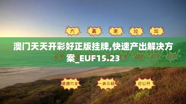 澳门天天开彩好正版挂牌,快速产出解决方案_EUF15.23