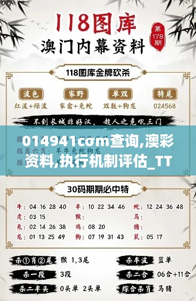 014941cσm查询,澳彩资料,执行机制评估_TTU15.81