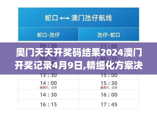 奥门天天开奖码结果2024澳门开奖记录4月9日,精细化方案决策_HQX15.53