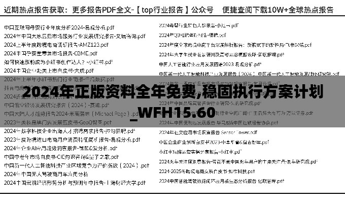 2024年正版资料全年免费,稳固执行方案计划_WFH15.60