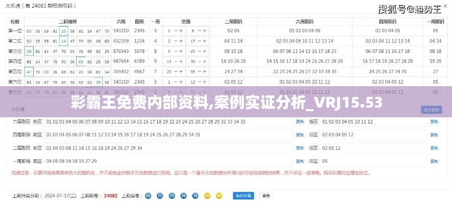 彩霸王免费内部资料,案例实证分析_VRJ15.53