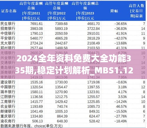 2024全年资料免费大全功能335期,稳定计划解析_MBS1.12