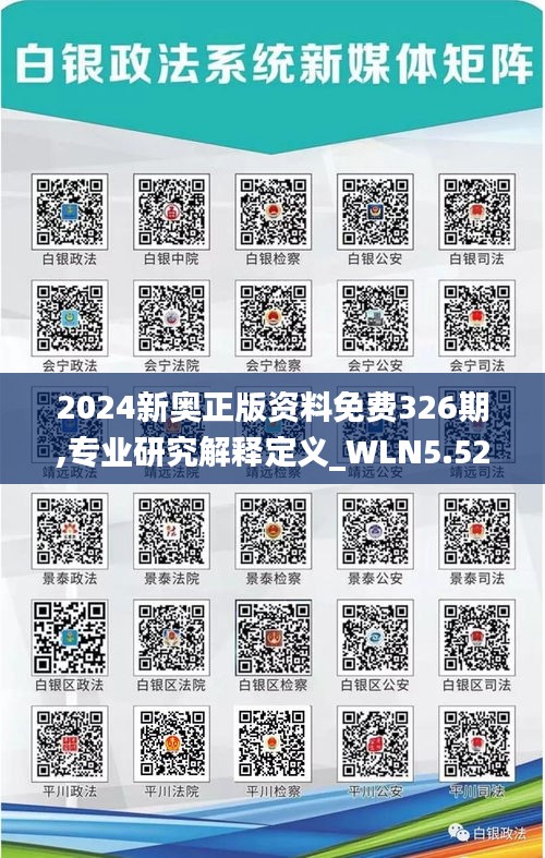 2024新奥正版资料免费326期,专业研究解释定义_WLN5.52