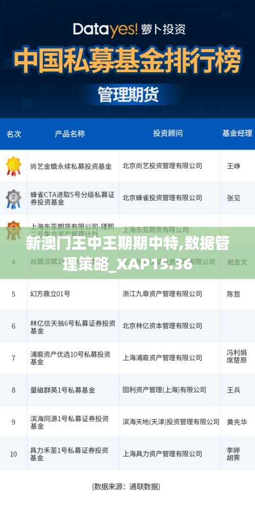 新澳门王中王期期中特,数据管理策略_XAP15.36