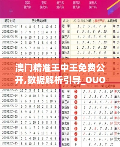 澳门精准王中王免费公开,数据解析引导_OUO15.37