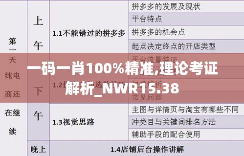 一码一肖100%精准,理论考证解析_NWR15.38