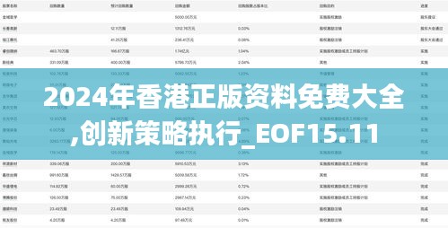 2024年香港正版资料免费大全,创新策略执行_EOF15.11