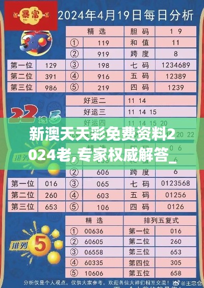 新澳天天彩免费资料2024老,专家权威解答_RAC15.45