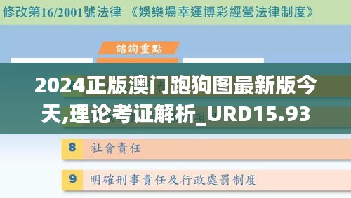 2024正版澳门跑狗图最新版今天,理论考证解析_URD15.93