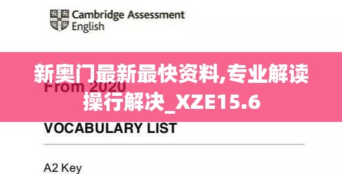 新奥门最新最快资料,专业解读操行解决_XZE15.6