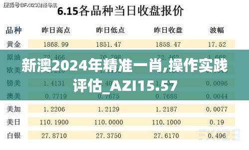 新澳2024年精准一肖,操作实践评估_AZI15.57