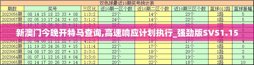 新澳门今晚开特马查询,高速响应计划执行_强劲版SVS1.15